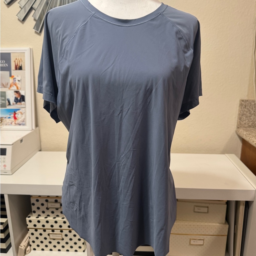 Athleta Slate Blue Short Sleeve Tee